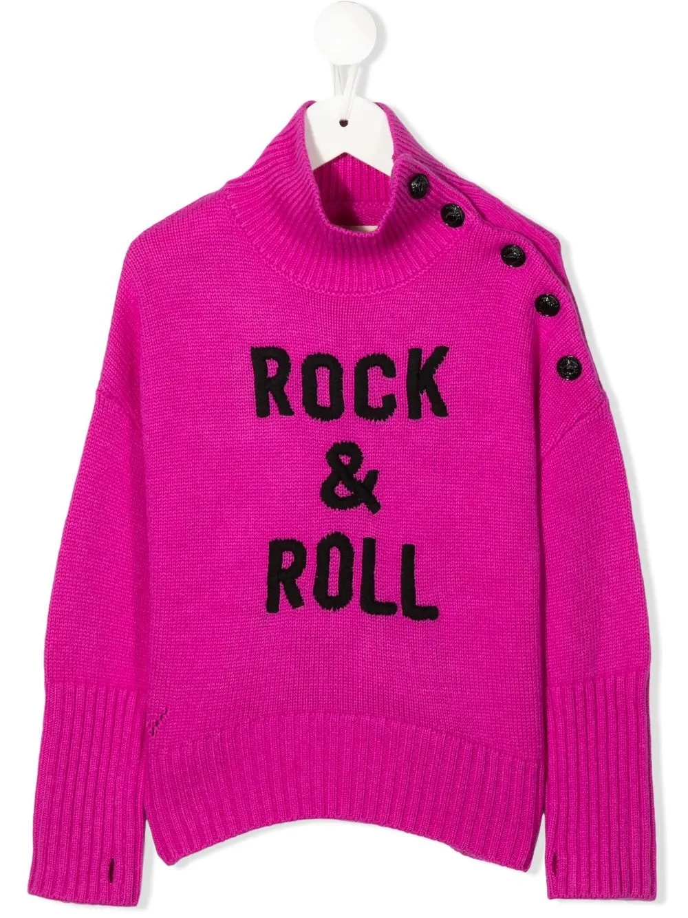 

Zadig & Voltaire Kids suéter tejido con logo en intarsia - Rosado