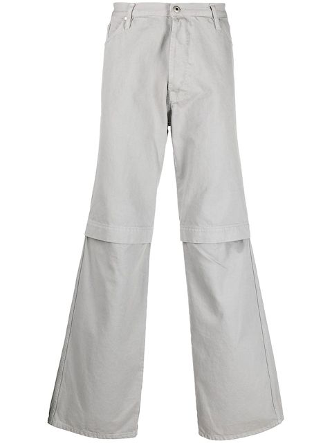 A BETTER MISTAKE zipped wide-leg jeans