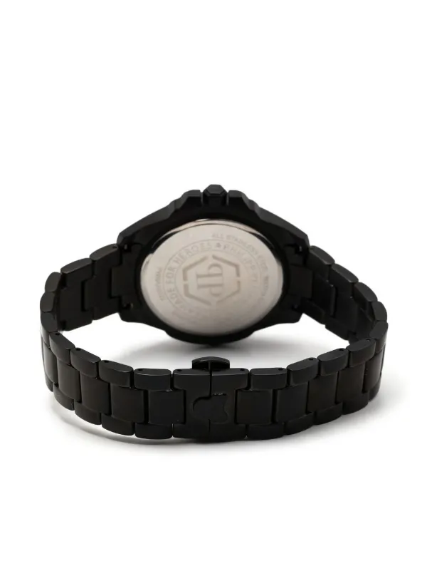 Hexagon-logo leather belt