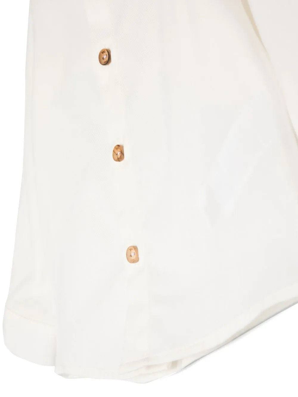  Paz Rodriguez Button-up Collarless Shirt - White 