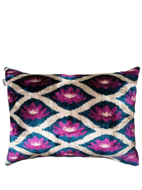 Les-Ottomans jacquard velvet cushion