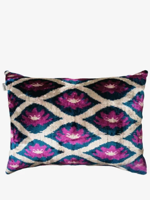 Les-Ottomans jacquard velvet cushion