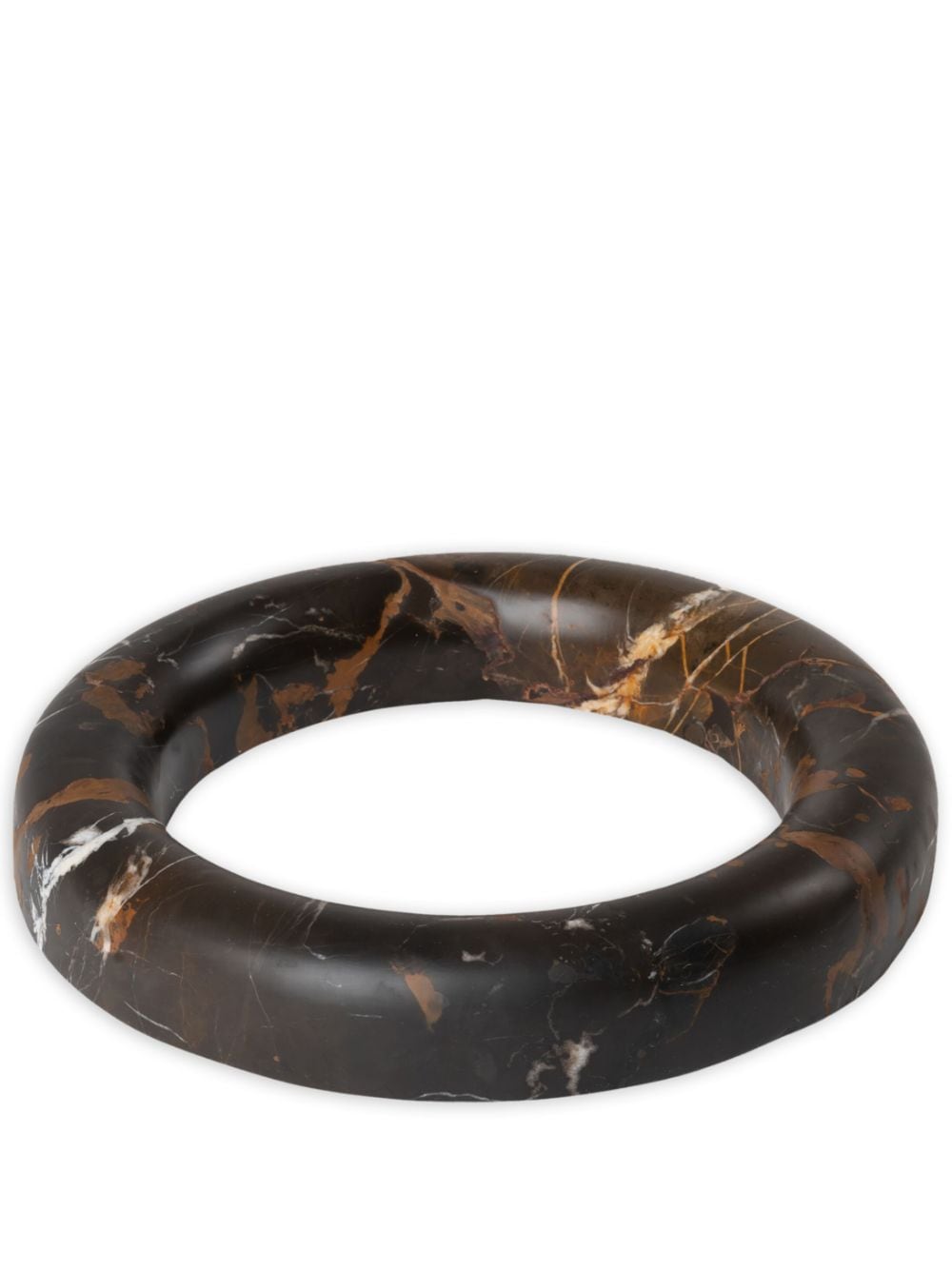 Bloc Studios Large Marmo Donuts Decorative Object In Brown