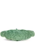 Bordallo Pinheiro 'Folhas' striped platter - Green