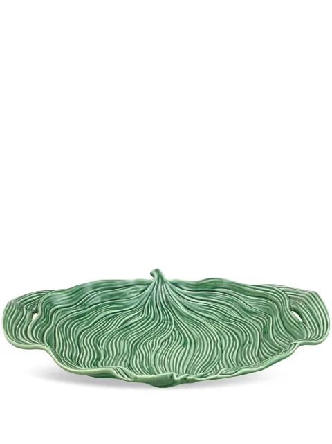 Bordallo Pinheiro 'Folhas' striped platter