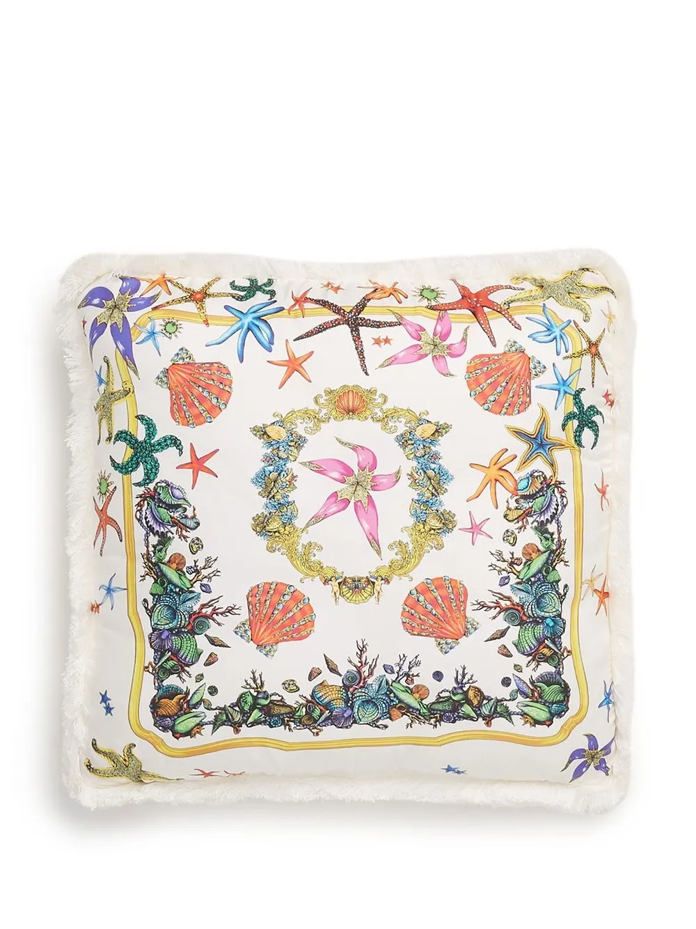 

Versace Tresors De La Mer cushion - White