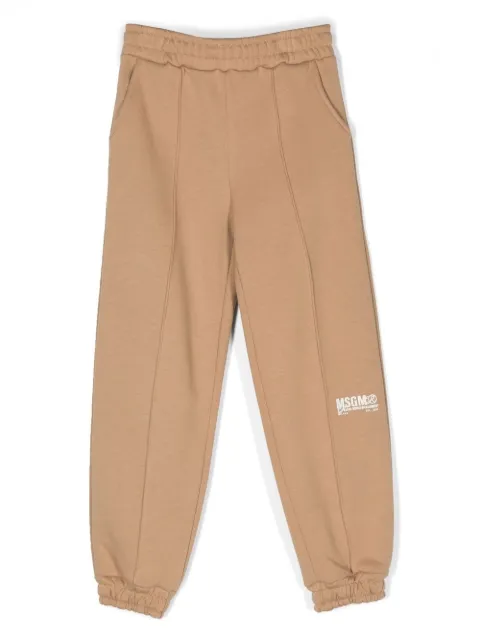 MSGM Kids logo-print cotton track pants