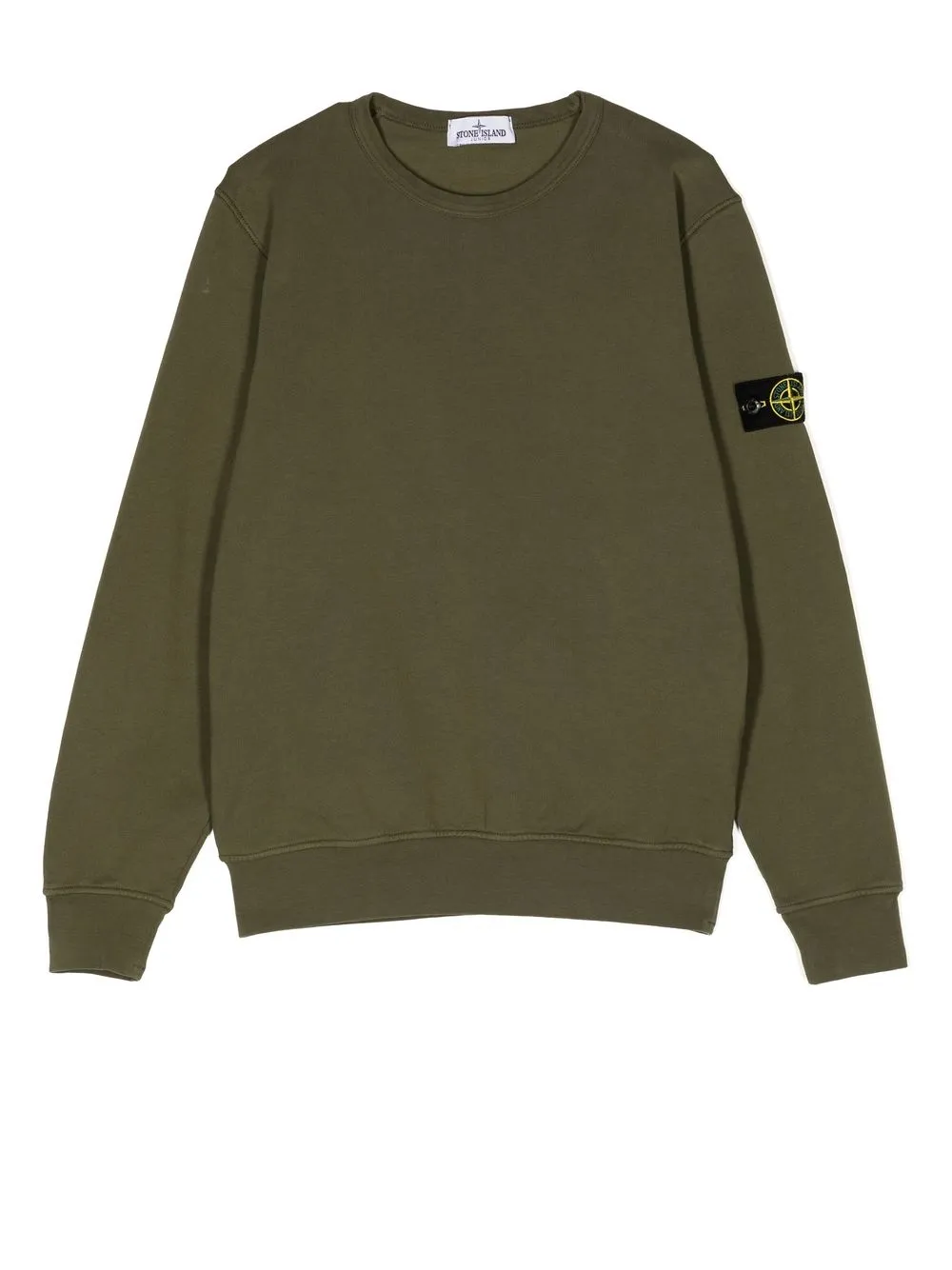 STONE ISLAND JUNIOR COMPASS-PATCH COTTON SWEATSHIRT