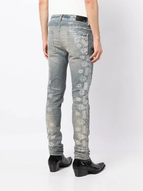 AMIRI Bleach Bandana ジーンズ | ブルー | FARFETCH JP