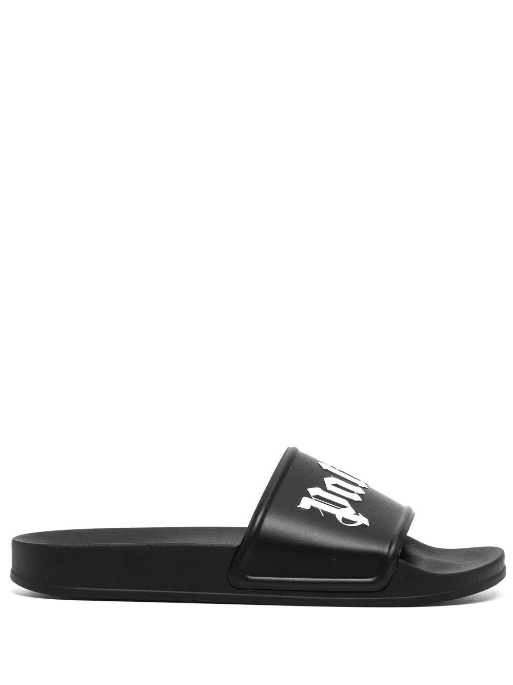 

Palm Angels logo-print pool slides - Black
