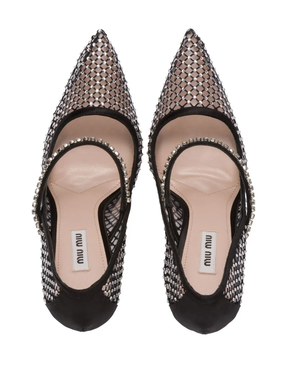 MIU MIU 100MM CRYSTAL-EMBELLISHED PUMPS