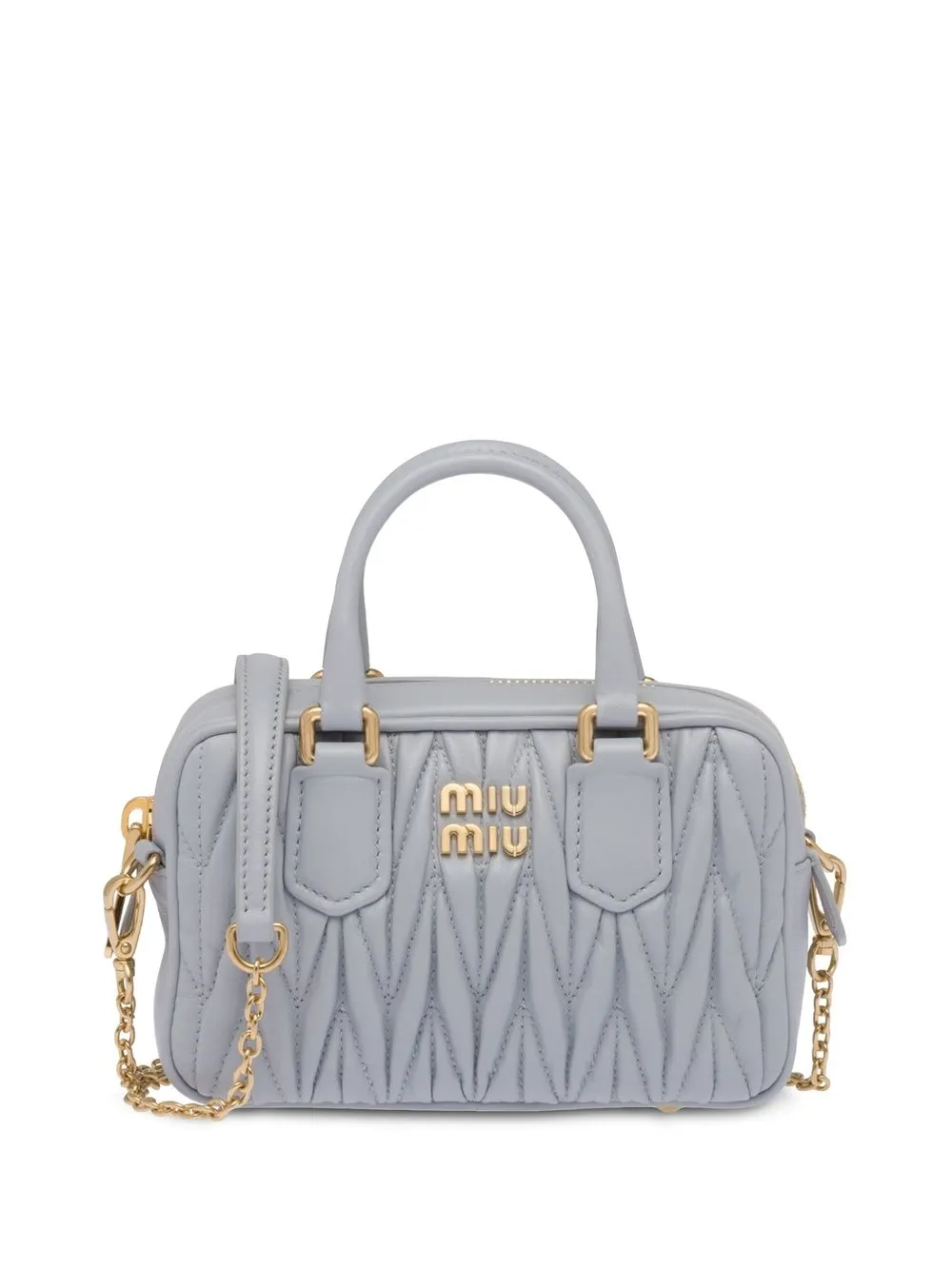 Miu Miu logo-plaque Matelassé Tote Bag - Farfetch