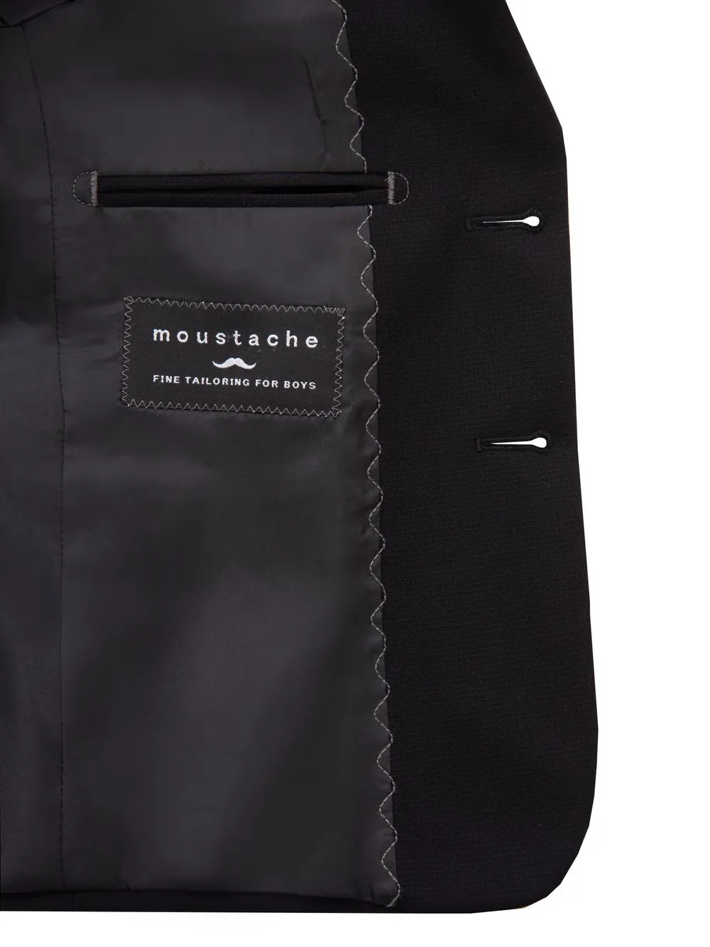  Moustache Peak-lapel Twill Blazer - Black 