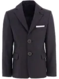 Moustache twill single-breasted blazer - Grey