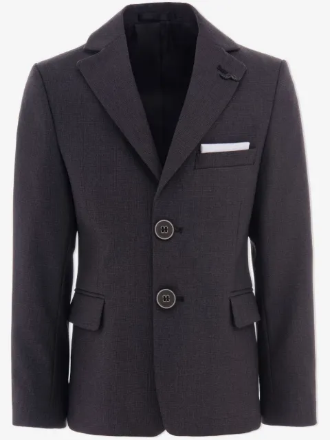 Moustache twill single-breasted blazer