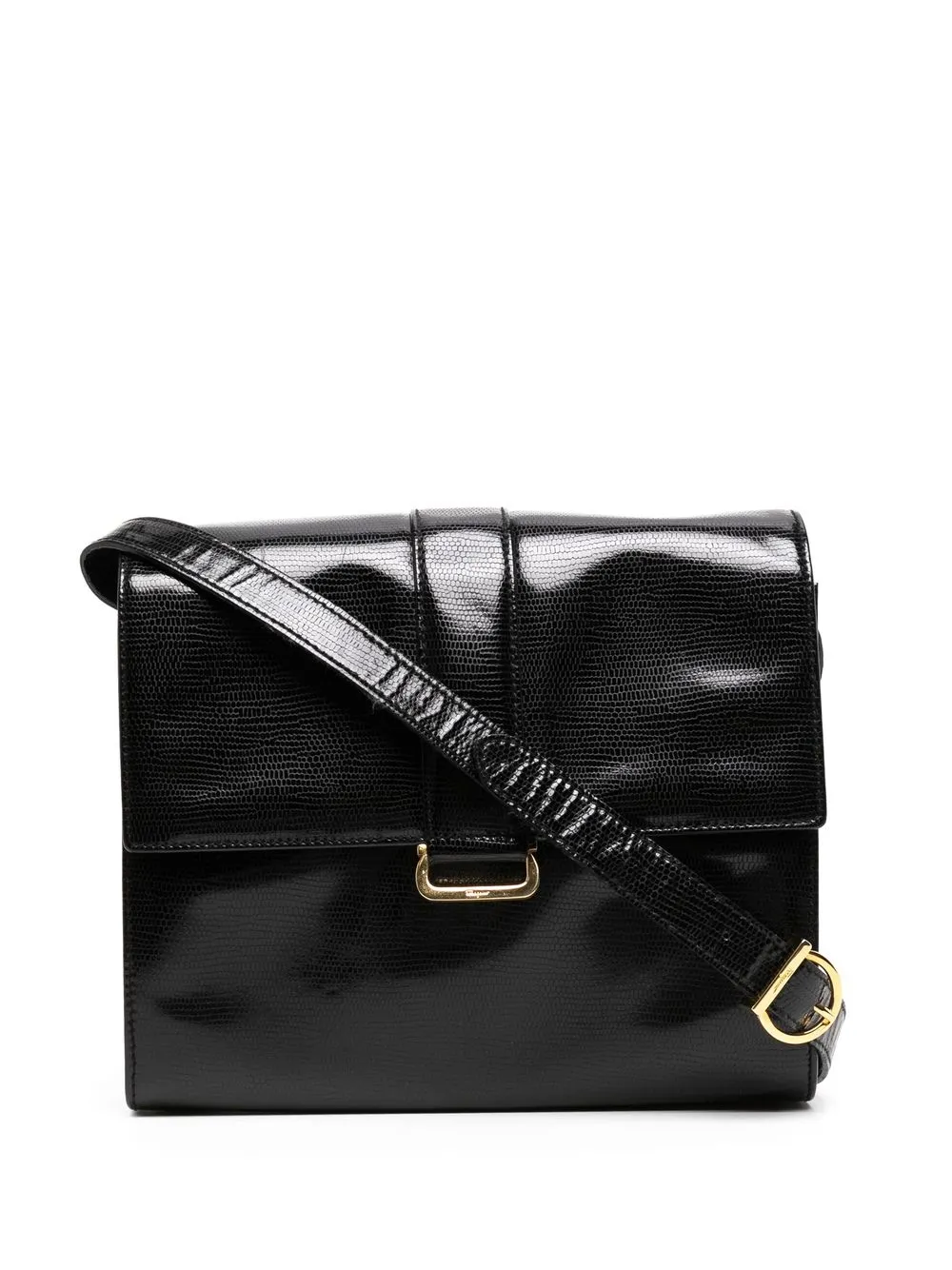 

Ferragamo Pre-Owned 1990-2000s high-shine flap crossbody bag - Black