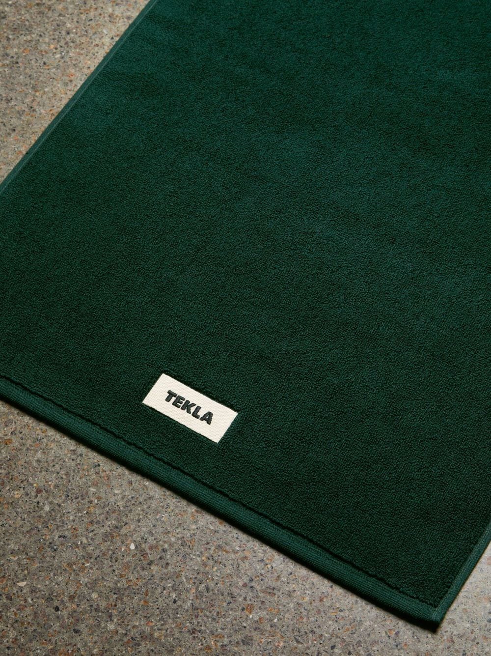 Shop Tekla Logo-patch Bath Mat In Green