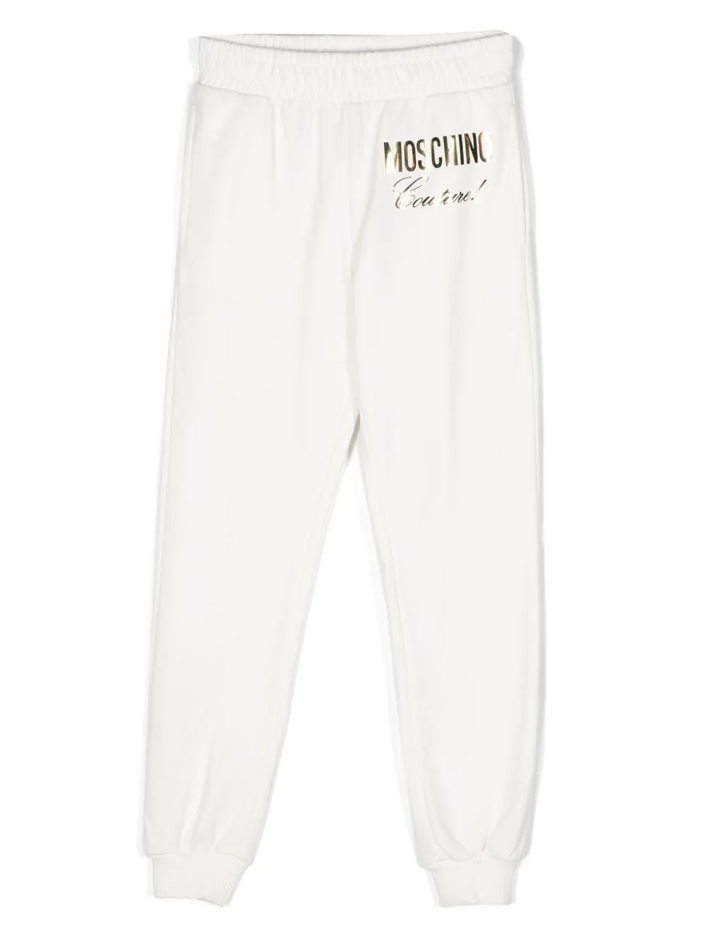 

Moschino Kids logo-print tracksuit trousers - White