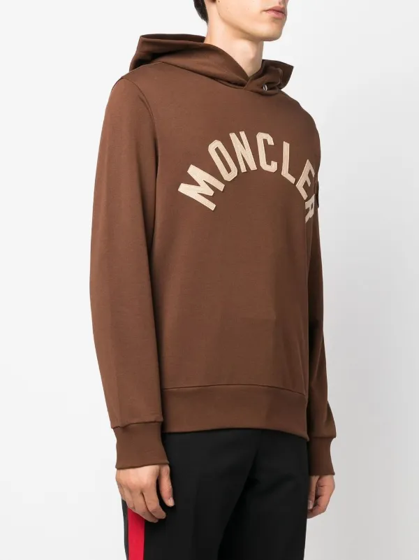 Moncler logo-patch Cotton Hoodie - Farfetch