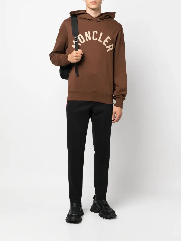 Moncler logo-patch Cotton Hoodie - Farfetch