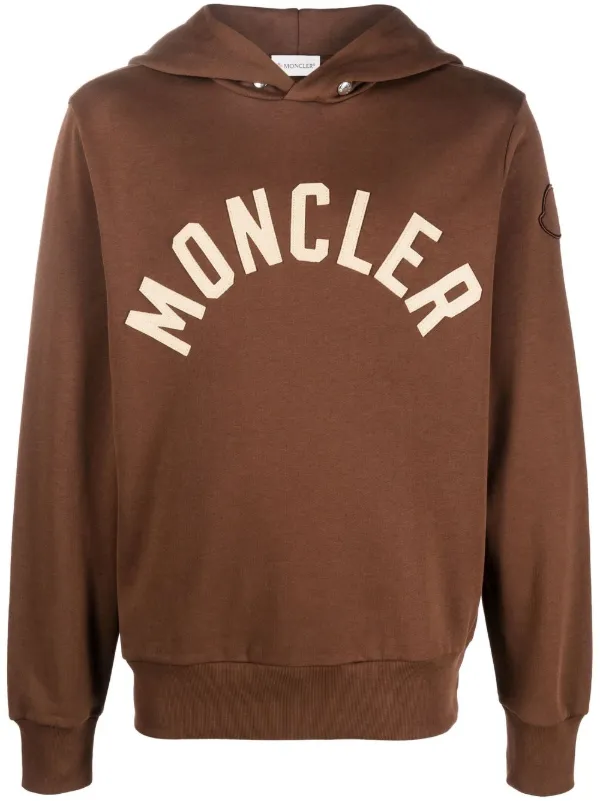 Moncler logo-patch Cotton Hoodie - Farfetch