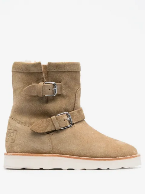 Kenzo buckle-detail suede boots