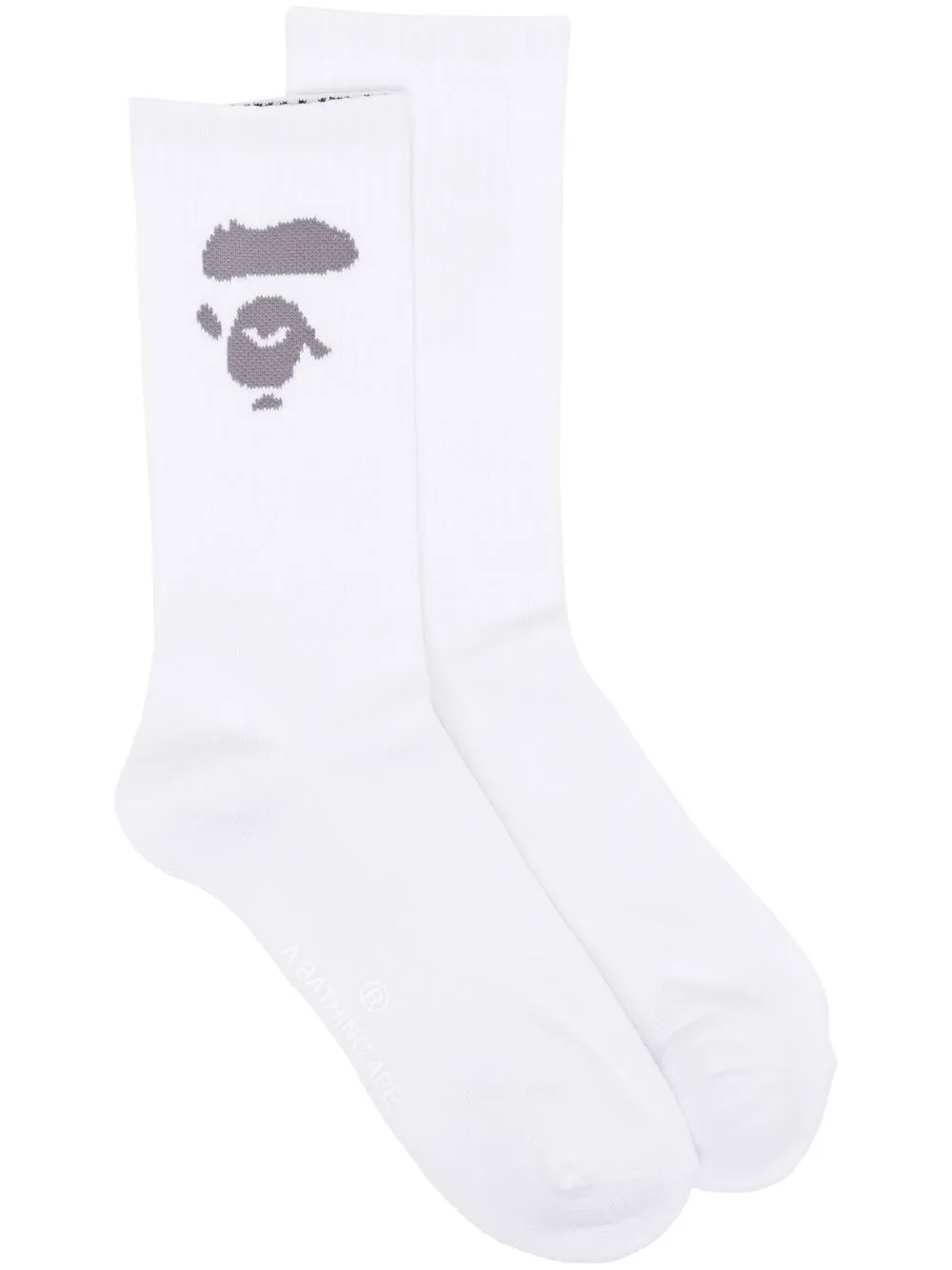 

A BATHING APE® calcetines tejidos con logo - Blanco