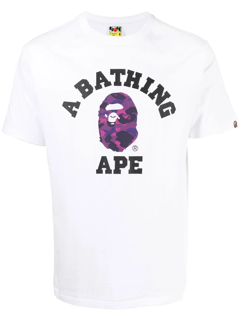 

A BATHING APE® playera Color Camo College - Blanco