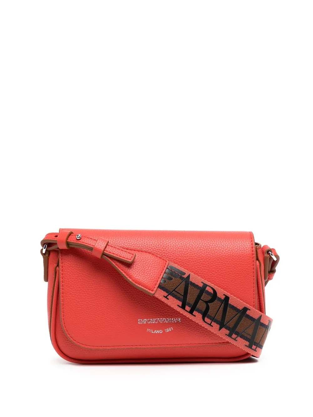 

Emporio Armani bolsa crossbody con logo grabado - Naranja