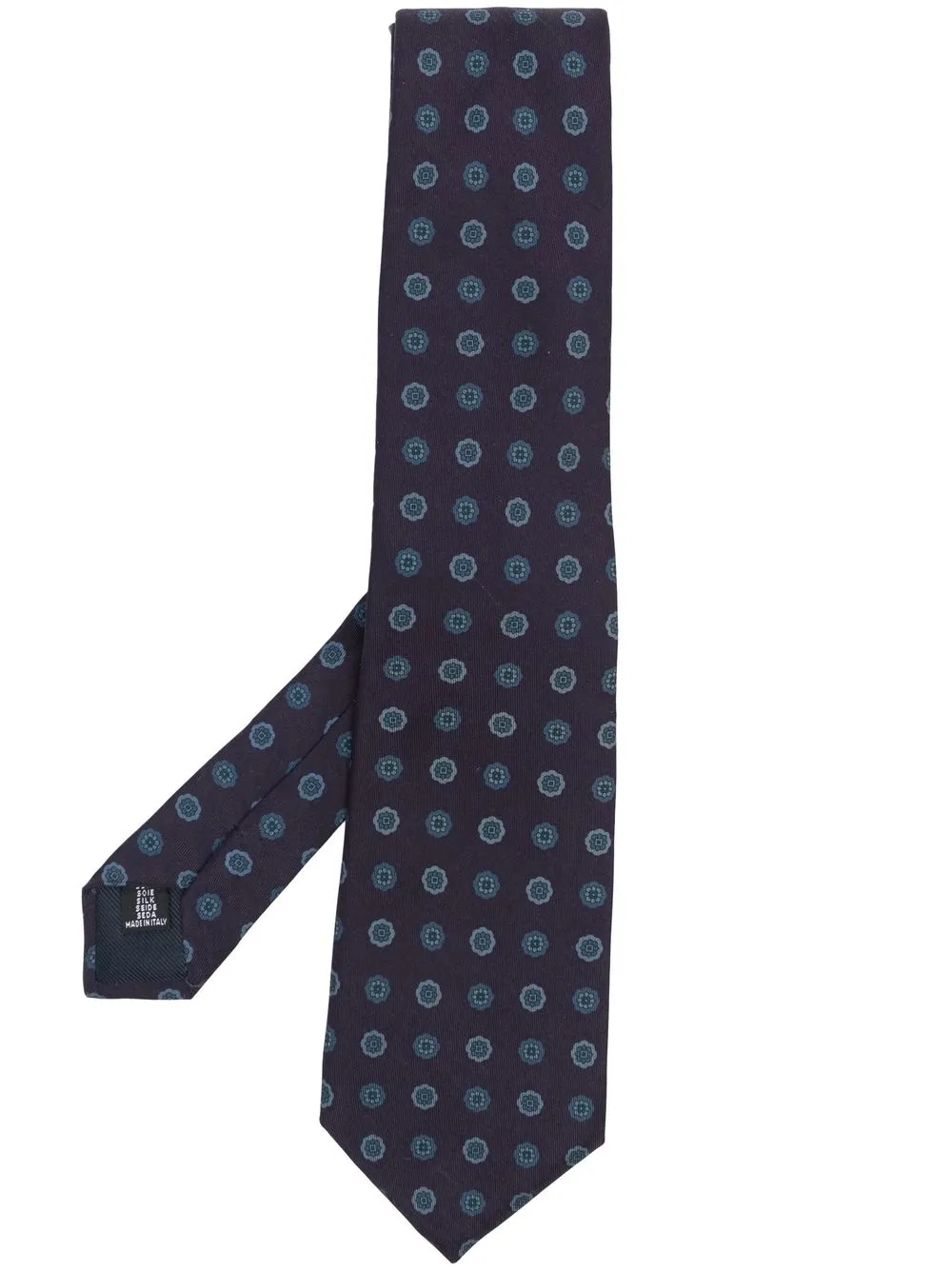 

Corneliani floral-pattern silk tie - Purple