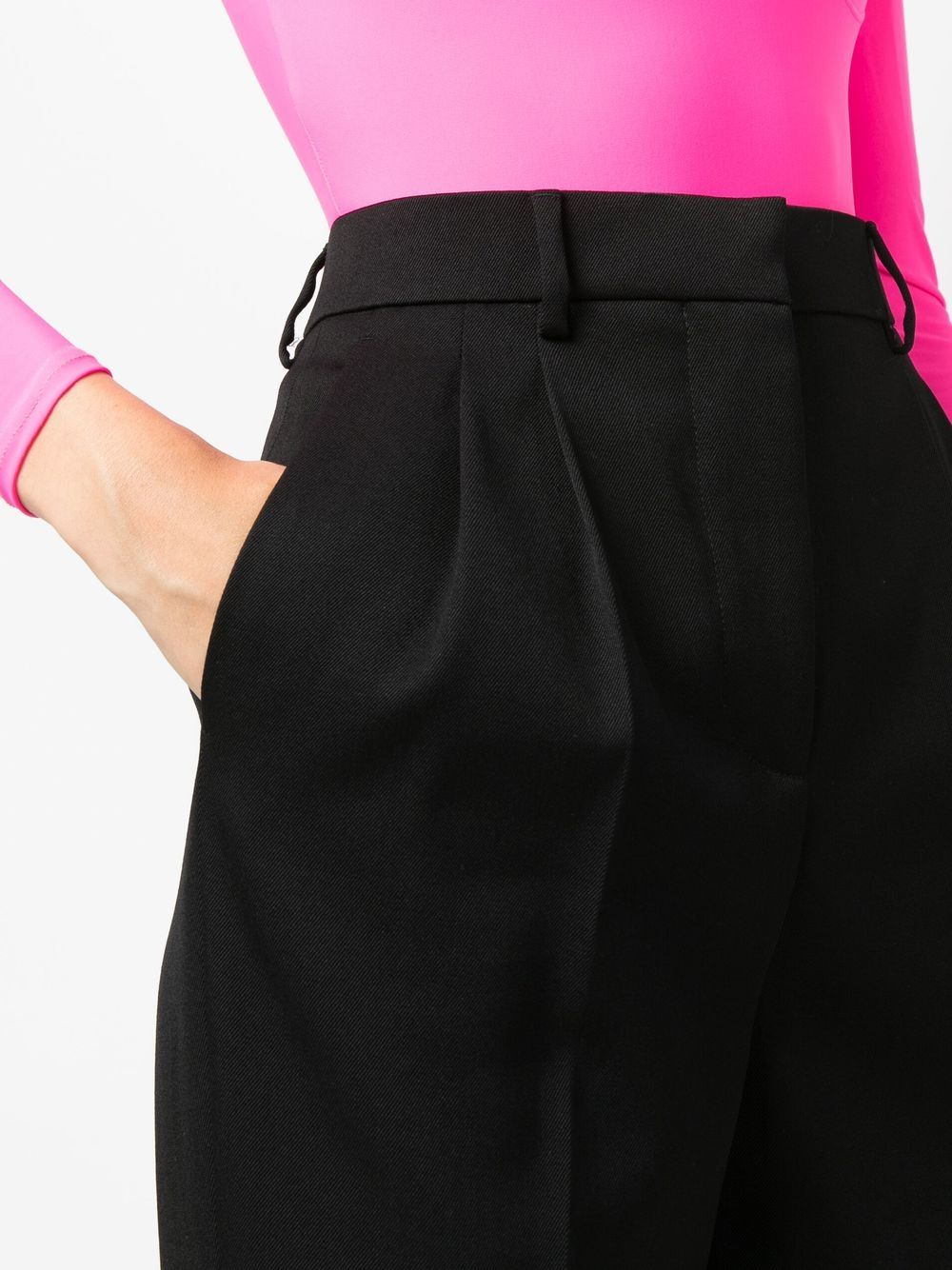 Shop Lanvin High-rise Tailored Trousers In Schwarz