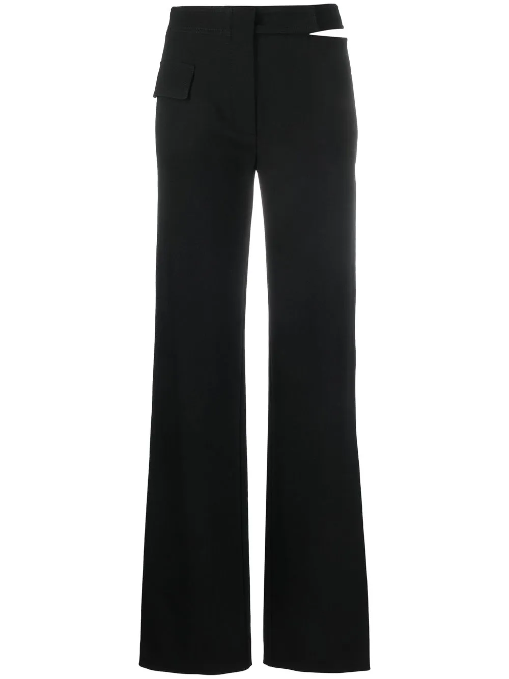 

Genny flap-pockets flared trousers - Black