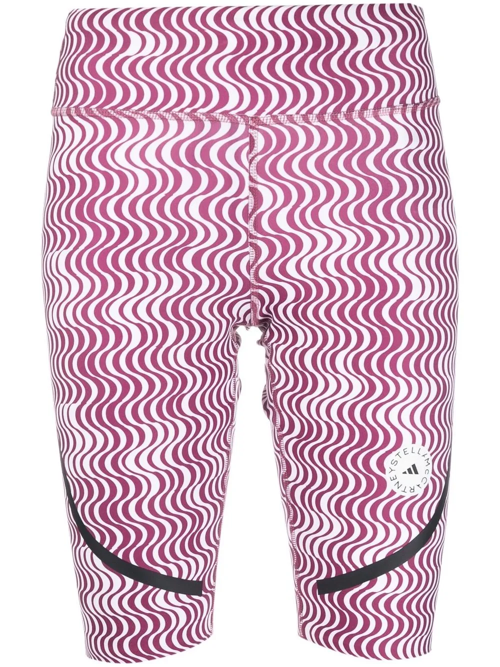 

adidas by Stella McCartney shorts de ciclismo con remolino estampado - Blanco