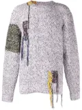 OAMC fringed marl-knit jumper - Purple