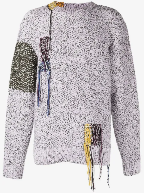 OAMC fringed marl-knit jumper