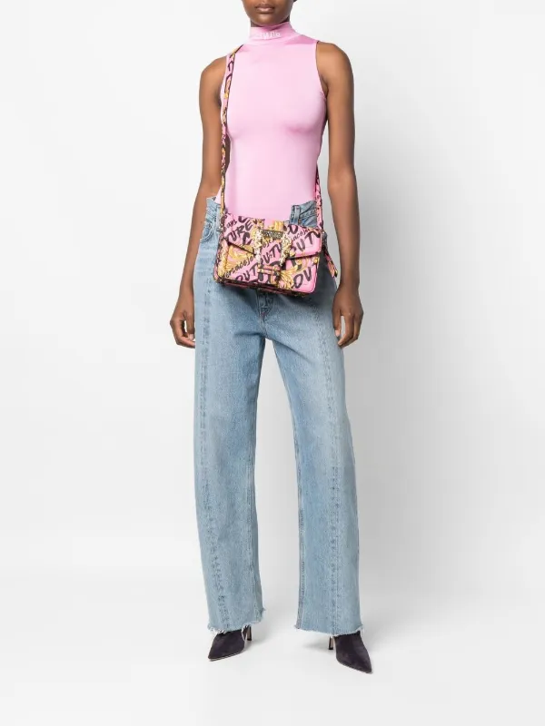 Versace Jeans Couture Logo Brush Couture Crossbody Bag - Farfetch