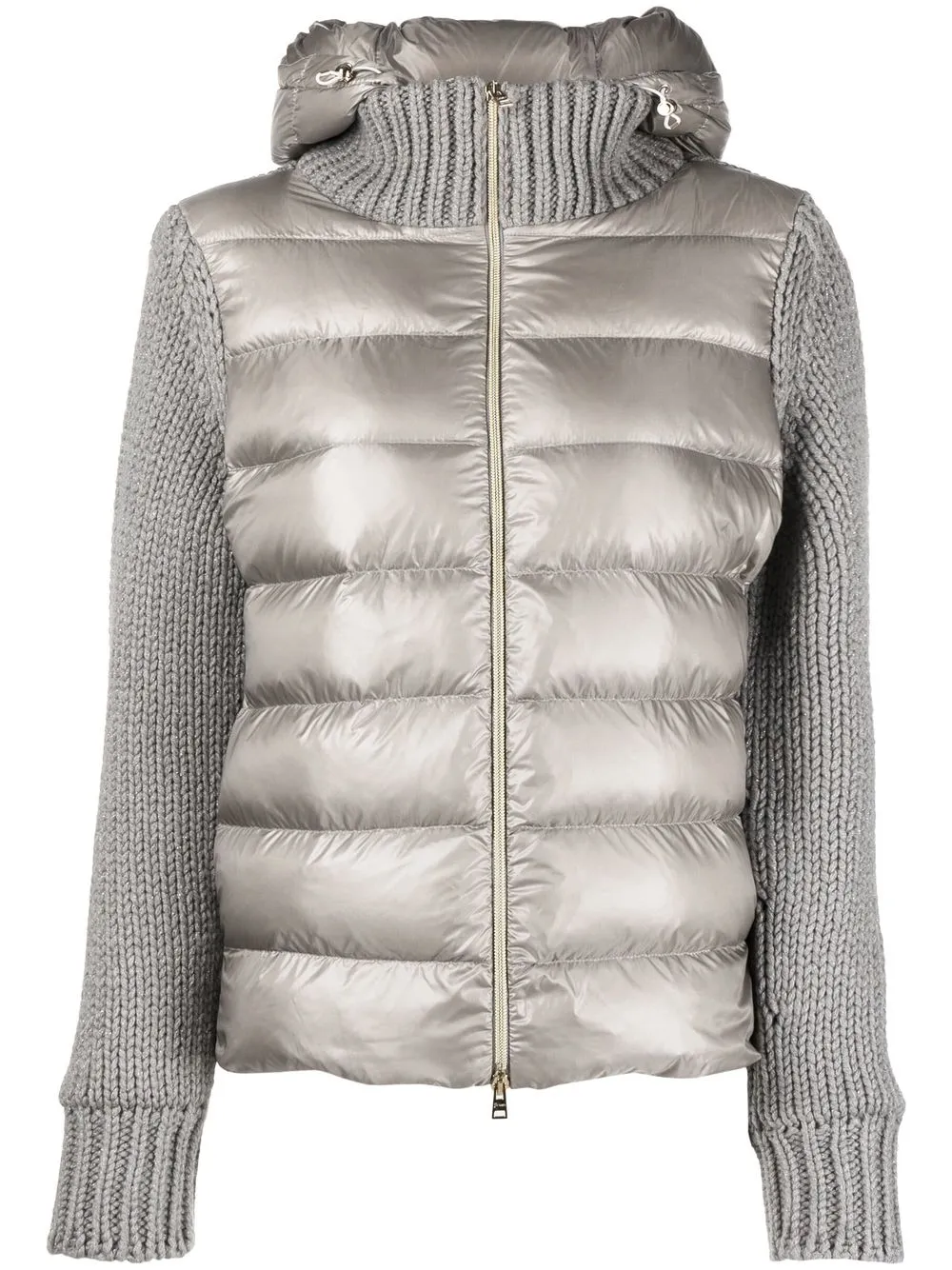 herno metallic knit down coat