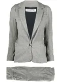 Christian Dior Pre-Owned 1990s gathered-detailed skirt suit - Grey
