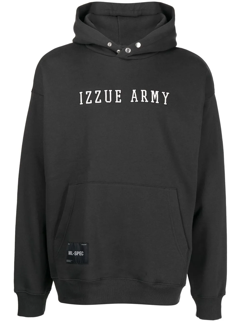 

izzue hoodie con logo bordado - Negro