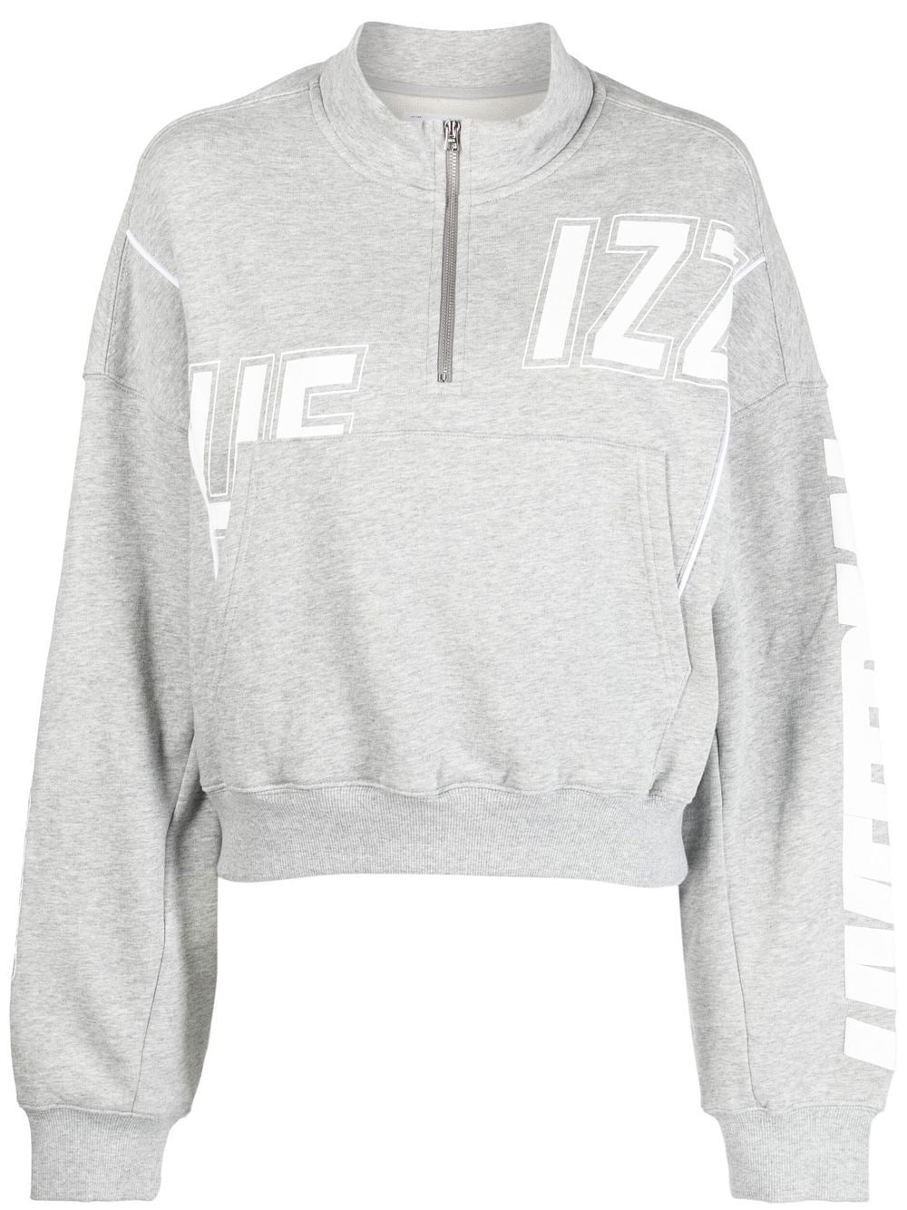 

izzue sudadera con logo estampado - Gris