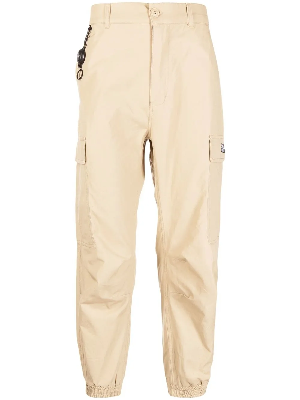 

izzue logo-print cargo trousers - Brown