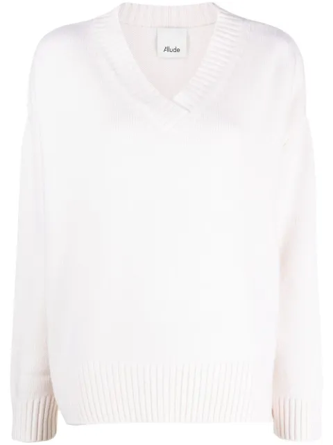 Allude V-neck cashmere jumper