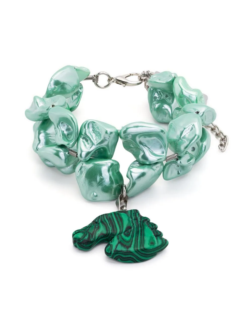 

Chopova Lowena pulsera con dije de caballo - Verde