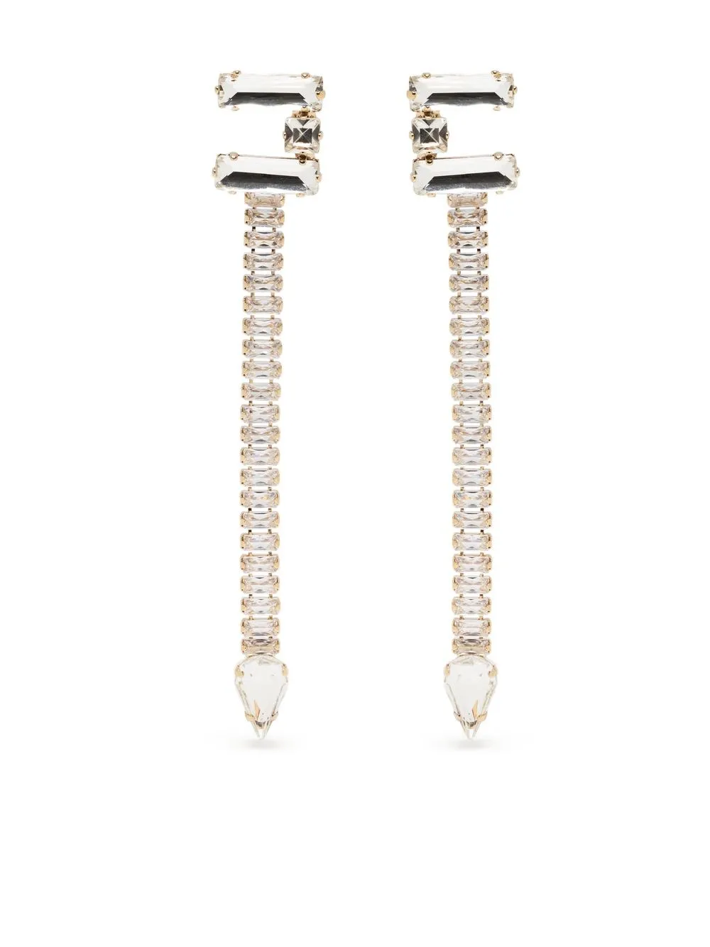 

Elisabetta Franchi aretes con detalles de cristal - Dorado
