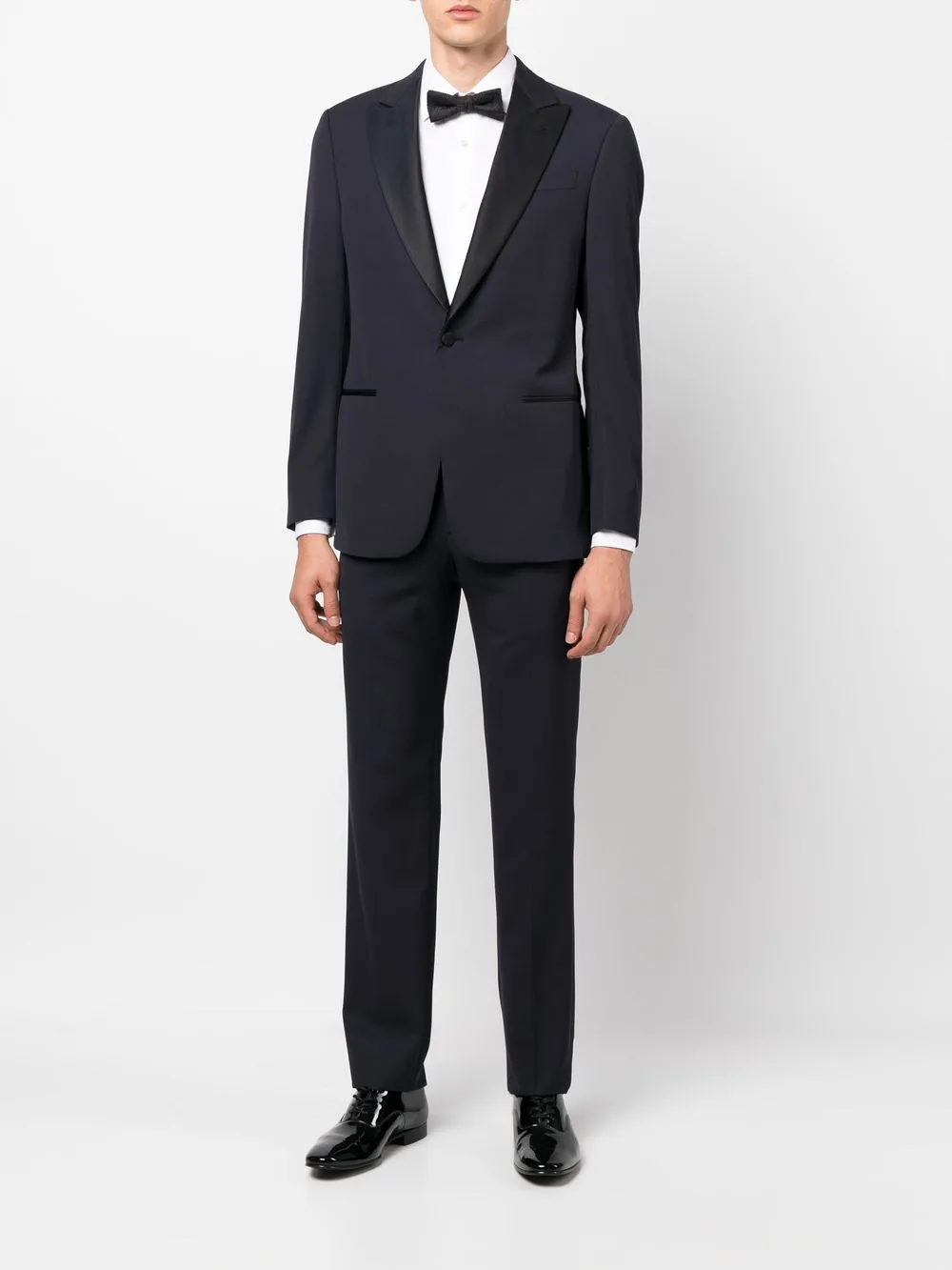 giorgio armani single-breasted dinner suit - blue