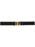 Dolce & Gabbana logo-plaque elasticated belt - Black