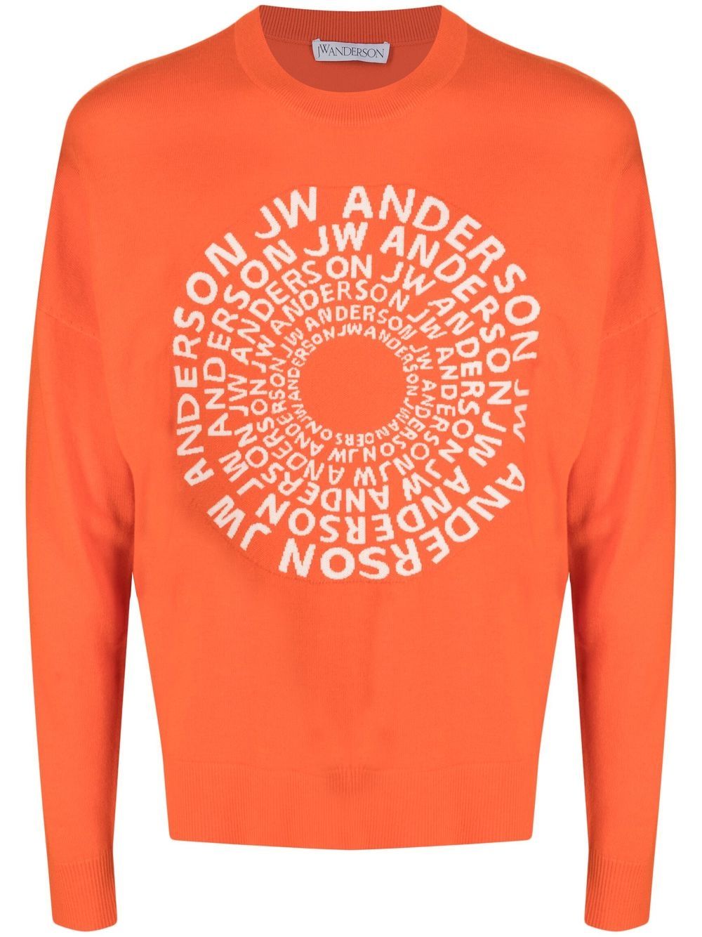 

JW Anderson Swirl logo crew neck jumper - Orange