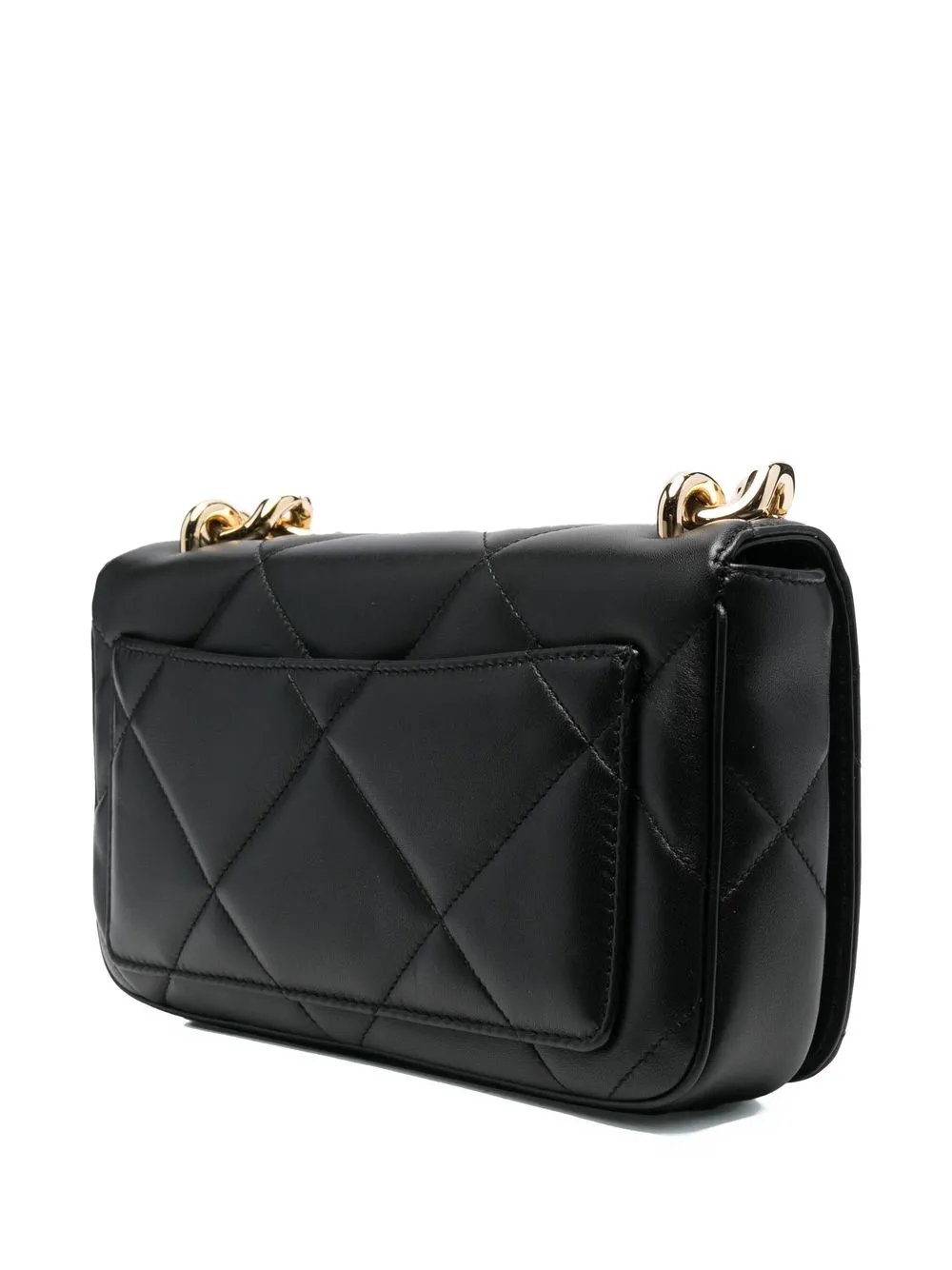 Dolce & Gabbana 3.5 Diamond-quilted Shoulder Bag In Black