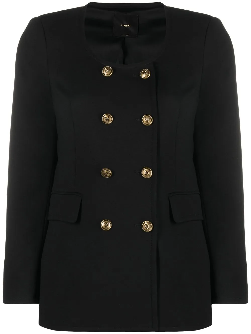 PINKO Collarless double-breasted Jacket - Farfetch