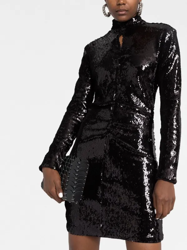 ISABEL MARANT long-sleeve sequin-embellished Dress | Black | FARFETCH ISABEL MARANT long-sleeve sequin-embellished Dress | Black | FARFETCH